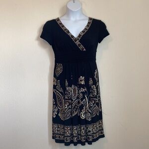 Studio I Black Paisley Dress 10P